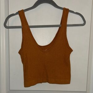 Urban Outfitters Out from Under Orange Ribbed Tank Top, Size Large